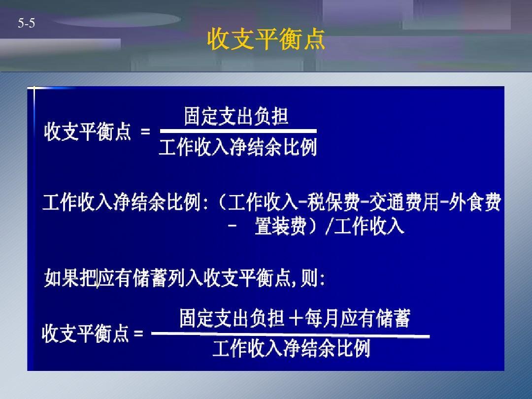 收支平衡点- 抖音百科