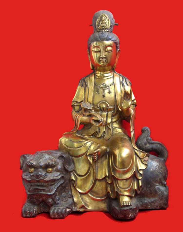 佛像古董，「大明宣德年製」在銘，高2⃣️9⃣️cm，重3800克 燃燈古佛銅製佛像～大明宣德年製款（高約35公分） | Yahoo拍賣
