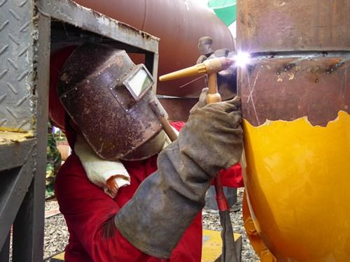 Welding operation scene