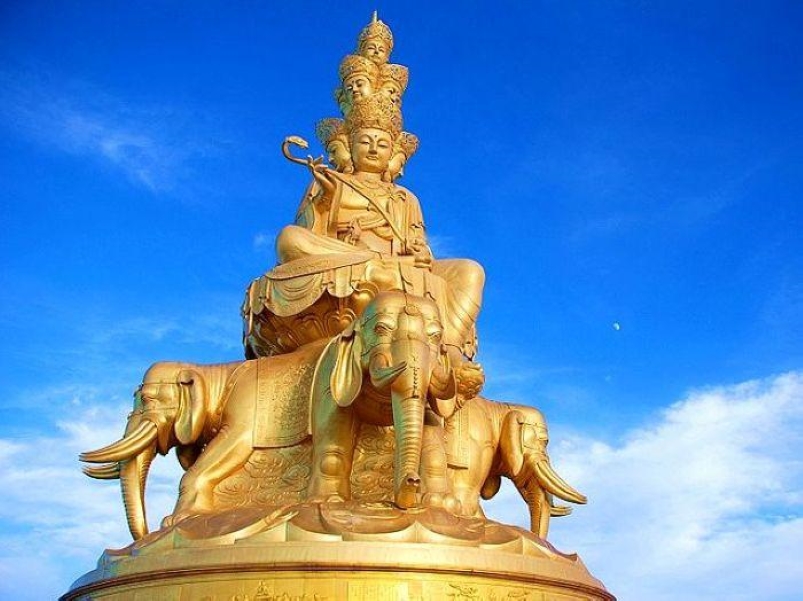 仏教美術 仏像 十方普賢菩薩像 家内供養仏 工芸品 置物 銅制 仏像 峨眉山金頂十方普賢菩薩像 工芸品 置物 仏教美術 仏像