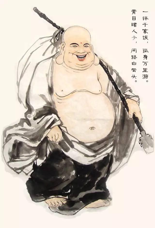 水墨画 布袋和尚 布袋和尚- 抖音百科