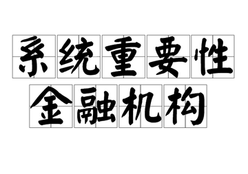 系统重要性金融机构
