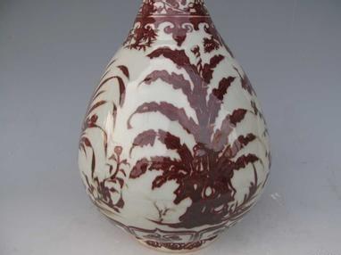 明洪武釉里红松竹梅纹玉壶春瓶- 抖音百科