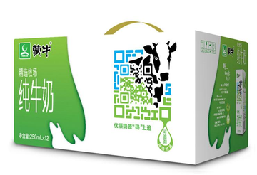 蒙牛精选牧场纯牛奶-蒙牛旗下的数字化技术包装牛奶