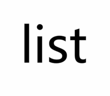 list