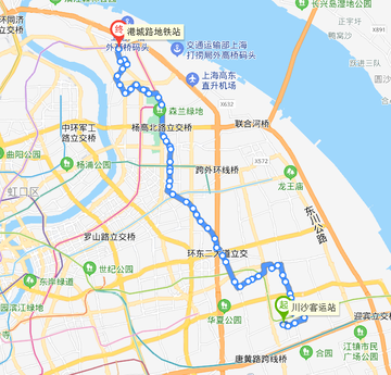 浦东17路-上海川沙到港城路地铁站之间的公交