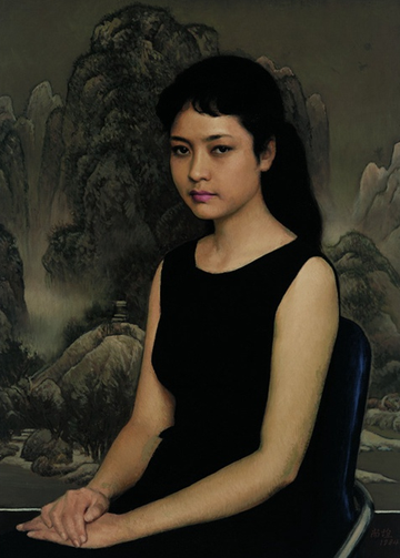 青年女歌手-1984年靳尚谊创作的油画