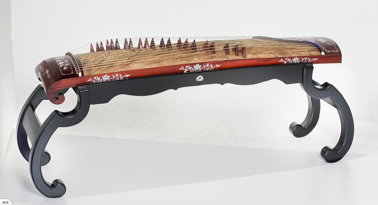 古筝 老红木 金弦 整挖古筝