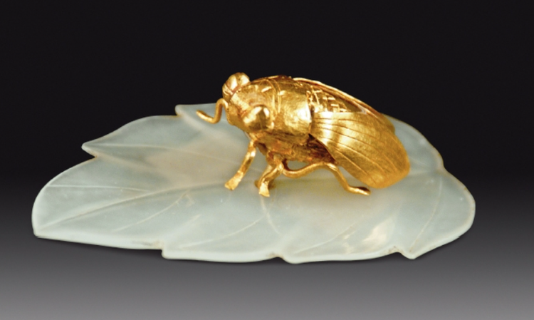 中国　金蝉玉葉　レプリカ 金蝉玉叶饰件- 抖音百科